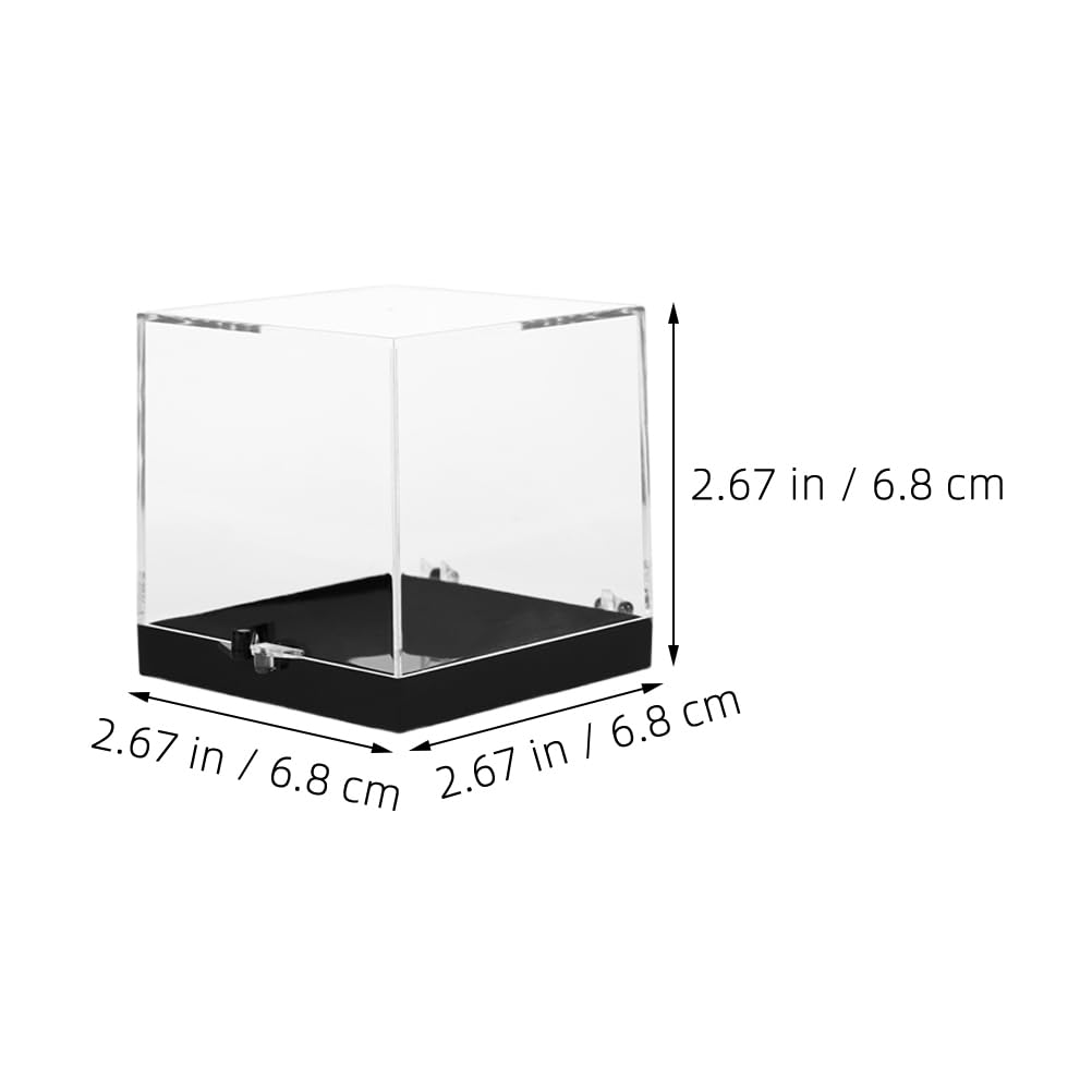 Ipetboom 4pcs Rock Collection Display Boxes - 2.67in Clear Miniature Storage Case Container for Mineral Specimens Gemstone Jewelry and Coins Sample with Unique Labeling System for Easy Organization