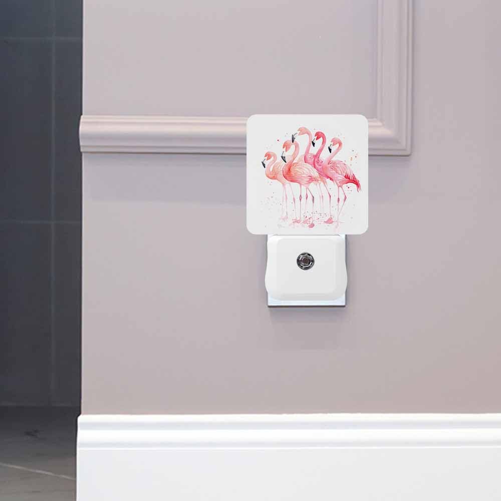 CNupgoS Flamingos Night Light Plug-into Wall Pink Animals Nightlight Lamp with Dusk to Dawn Sensor, Led Lamp 0.5W Energy Efficient for Home Decor
