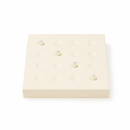 Oirlv Microfiber Diamonds Gemstones Jewelry Display Organize Tray Crystal Beads Holder for Stones Display Organizer Showcase(Beige)