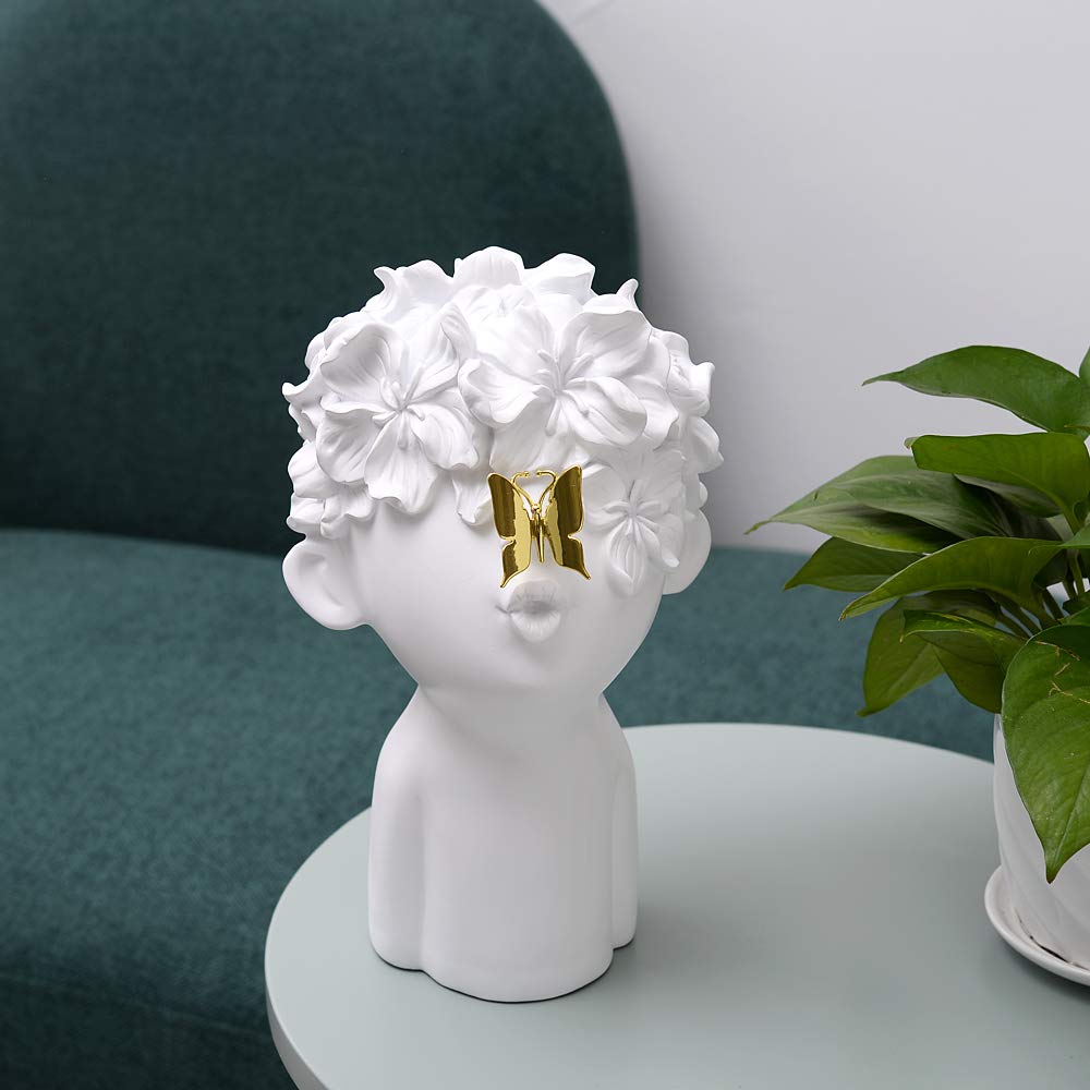 Notakia Home Decor Resin Sculpture White Figure Decoration Gift (One Large White)