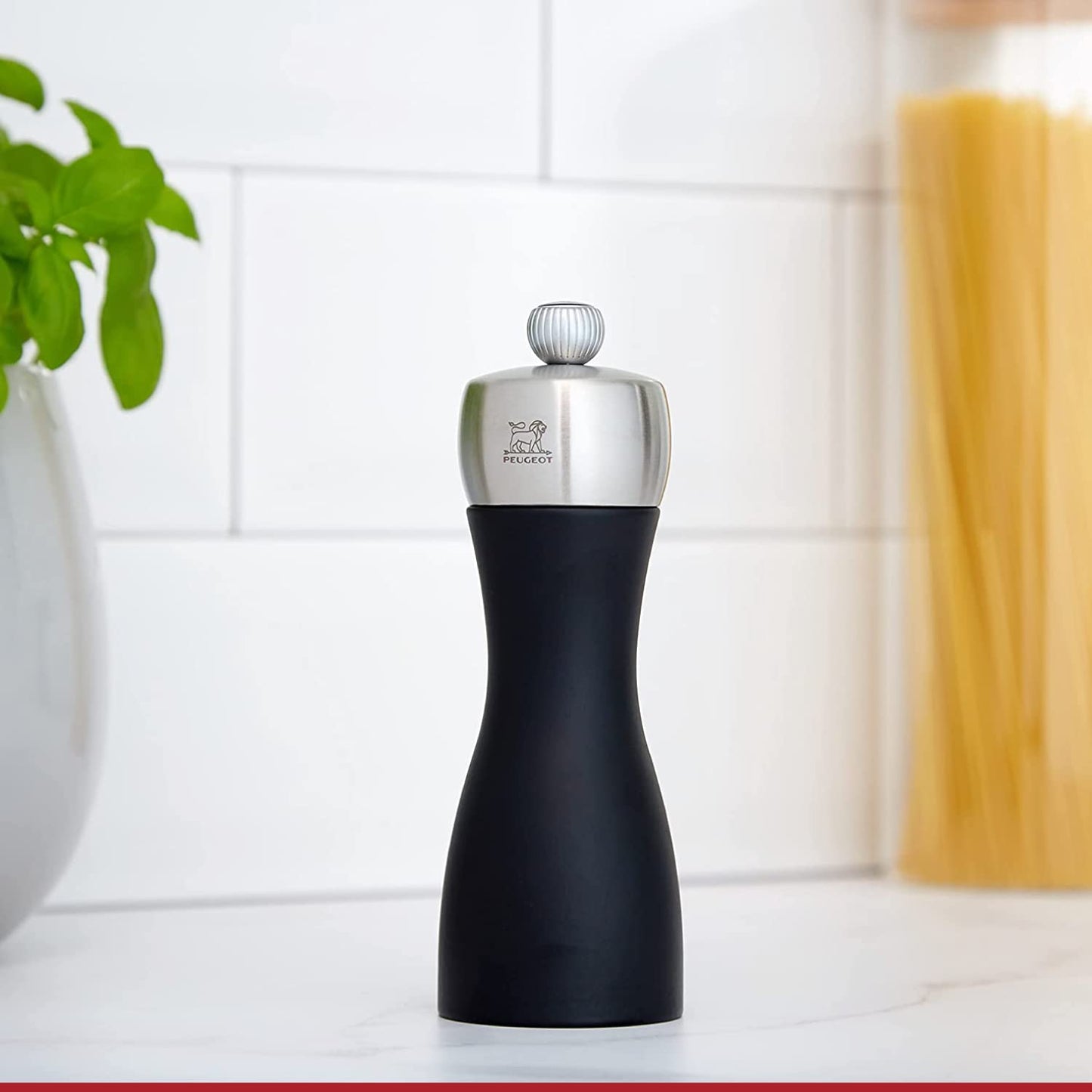Peugeot Fidji Stainless Steel Salt and Pepper Mill Set, 12cm/4 3/4-Inch, Black Matte (2/21283)
