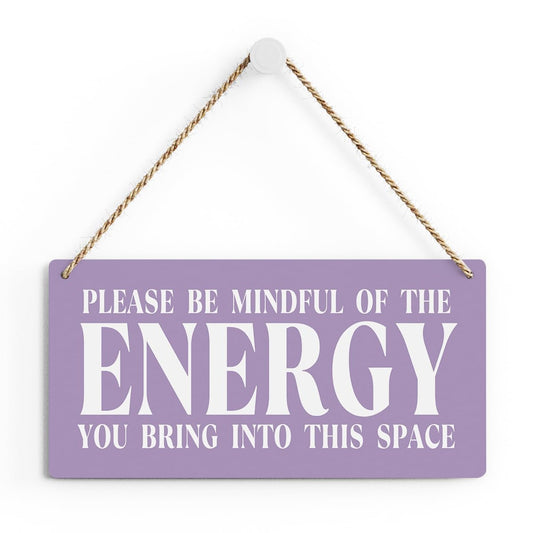 Purple Decor Spiritual Meditation Room Decor Inspirational Spa Decoration Positive Affirmations Wall Wood Plaque Sign Hanging Door Sign Home Office Yoga Room Decoration