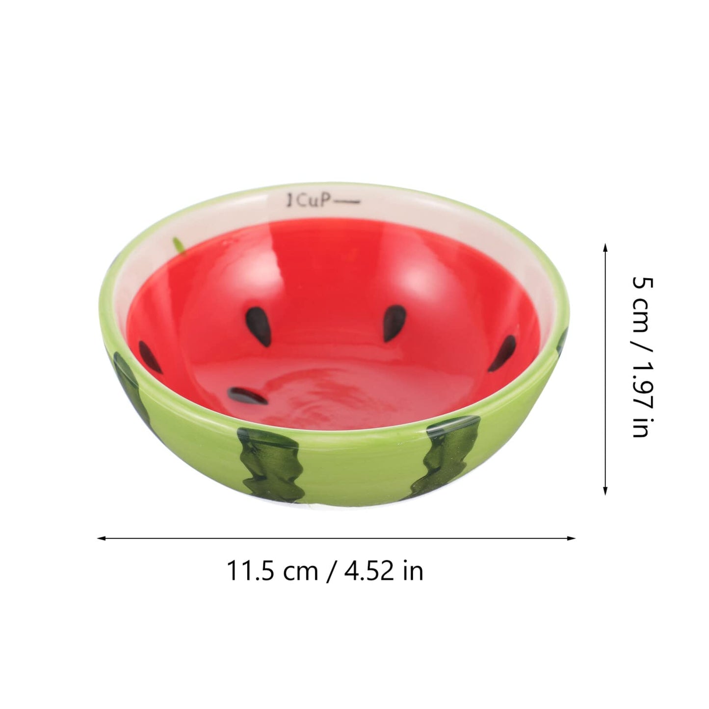 Kichvoe 5.1 Inch Cartoon Fruit Design Ceramic Bowl Fruit Serving Bowl Snack Candy Plate Porcelain Salad for Kids and Parties