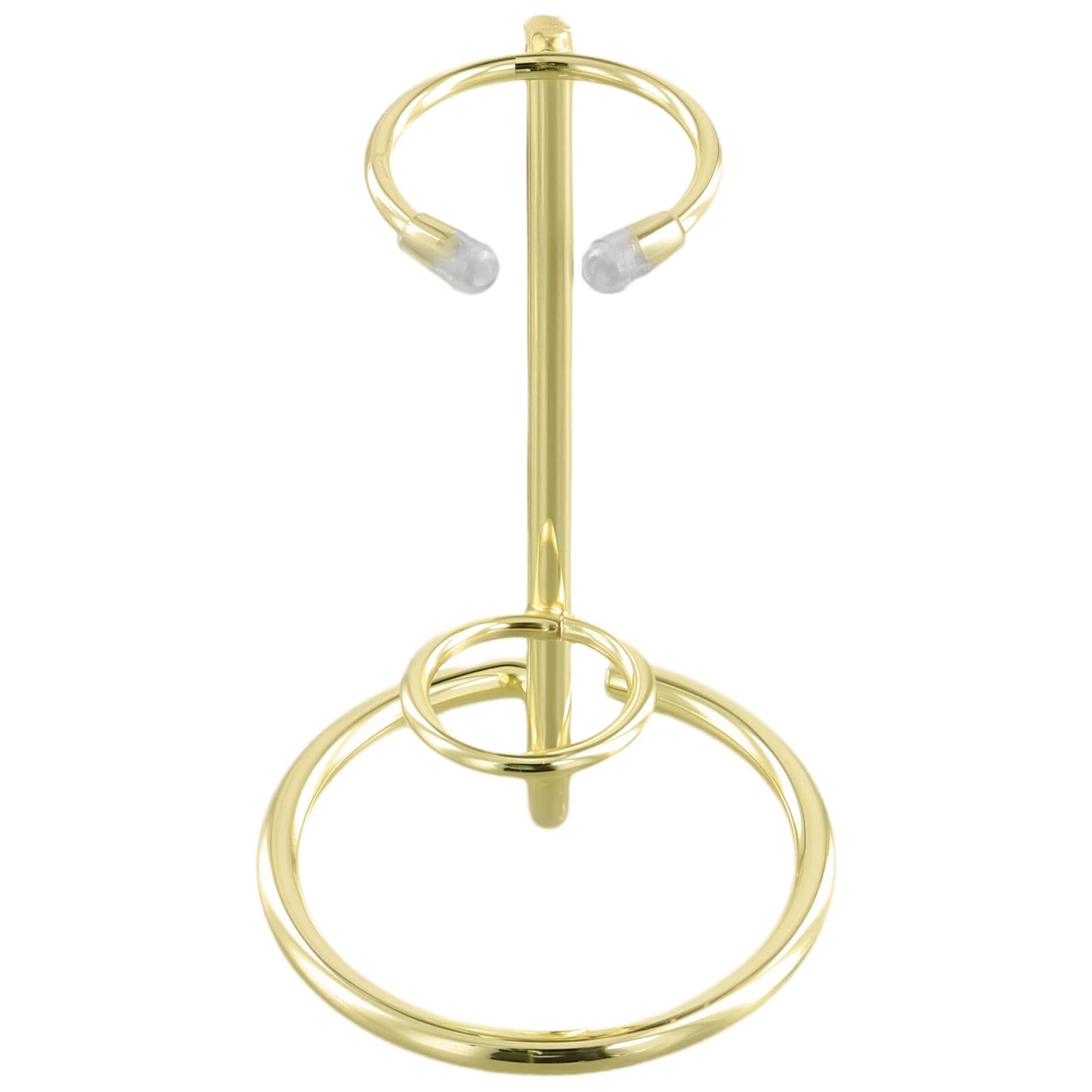 SINJEUN 10 Pack Crystal Wand Stand, 2.4 x 3.9 x 1.2 Inch Iron Display Stand Golden Rock Wand Holder for Small Gemstones Mineral Agate Display