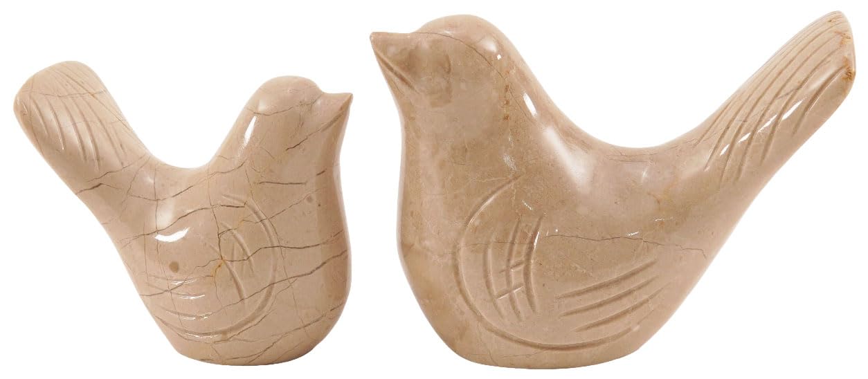 Radicaln Marble Love Bird 4.5" Inches Verona Handmade Statue for Living Room Modern Love Bird Set of 2 Shelf Décor Aesthetic Ideal Figurines Statue for Decoration