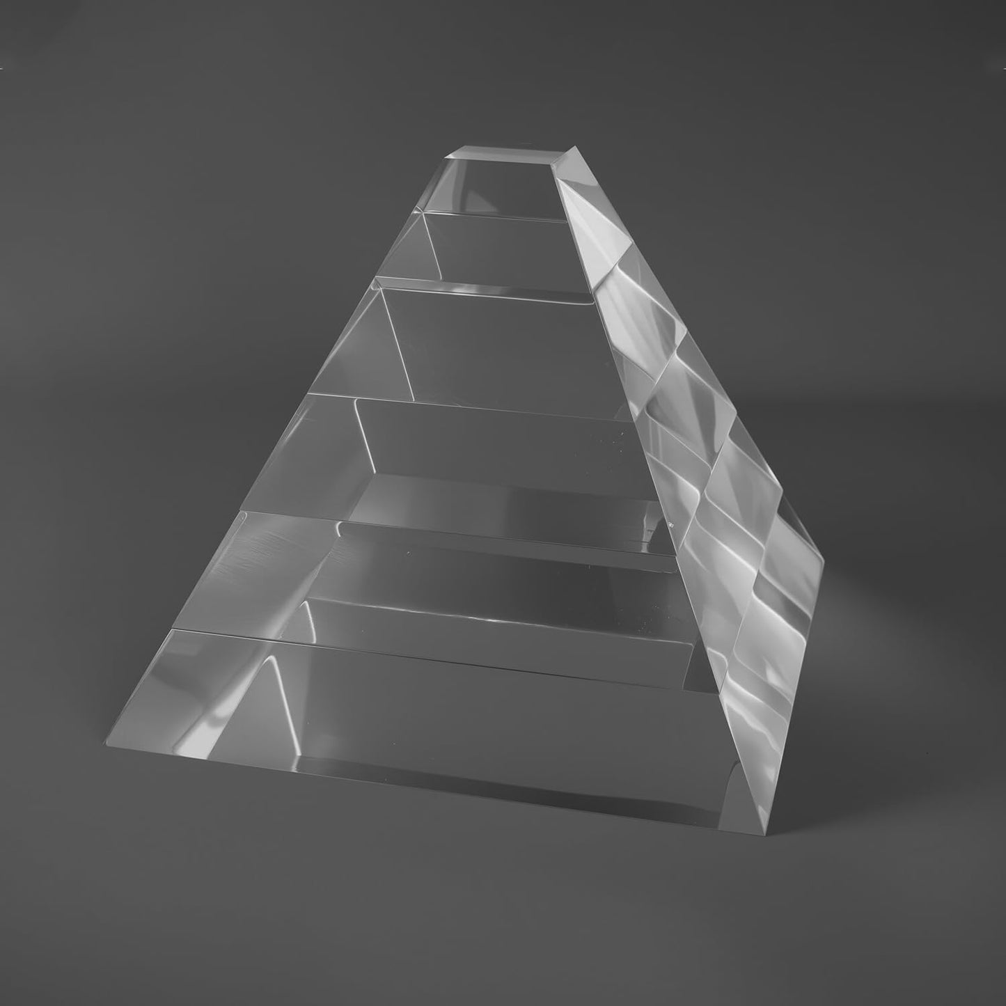 CiaoHER 2in Thickness Trapezoid Cut Solid Acrylic Display Block Clear Polished Pedestal Stand Riser Solid Base (6x6)