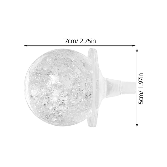 Decorative Sphere Set Clear Glass Ball Ornaments with Holder 2.75 X 1.96 X 1.96 in for Home Desktop Office Fish Tank Fountain DIY Rockery Decor 2 Balls 2 Holders