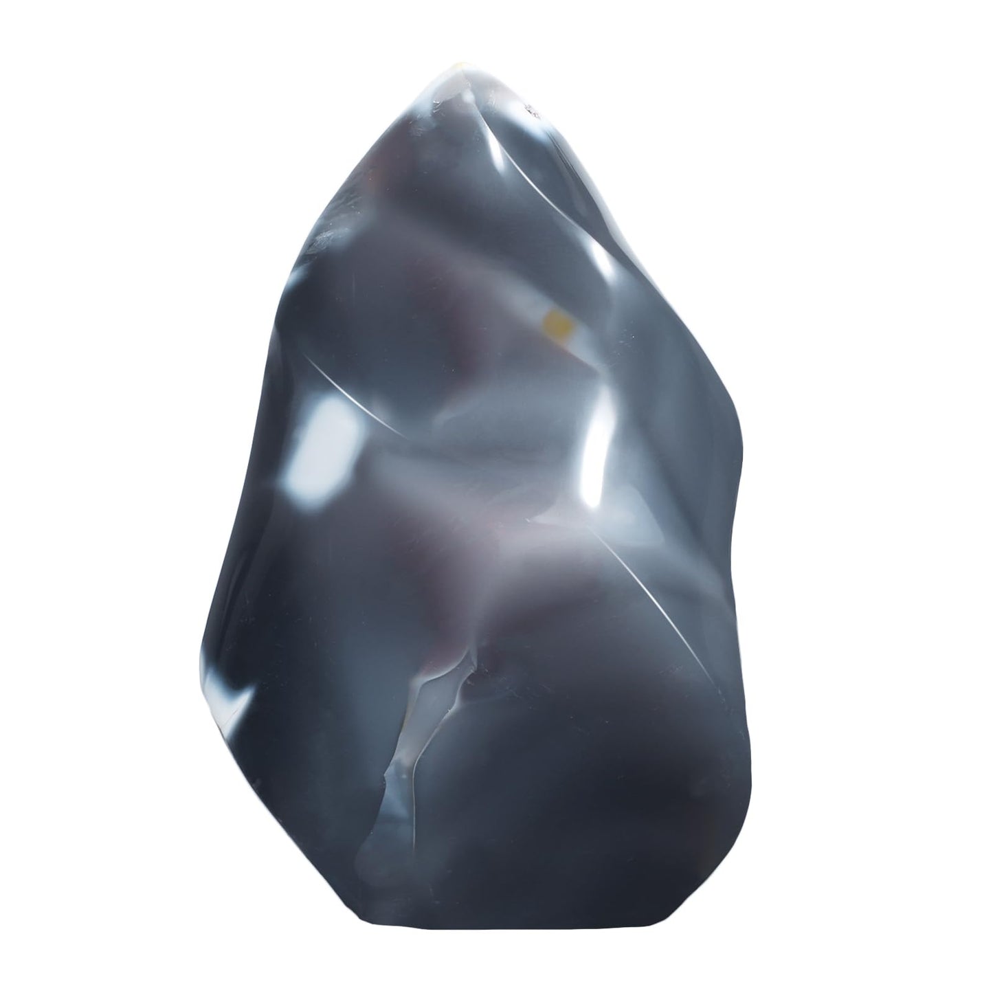 dssmboom Orca Agate Flame Shaped Stone Tower for Home Decor, Irregular Healing Crystal Specimen Mineral for Collection, Energy Balancing,501g-600g