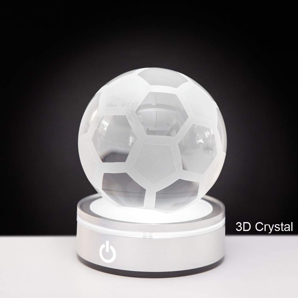 IFOLAINA LED Light Base Lighted Display Stand for Crystal Ball Glass Art Tumbler RGB Multicolor Lighting Round Pedestal USB Battery Operated - Sphere Stand