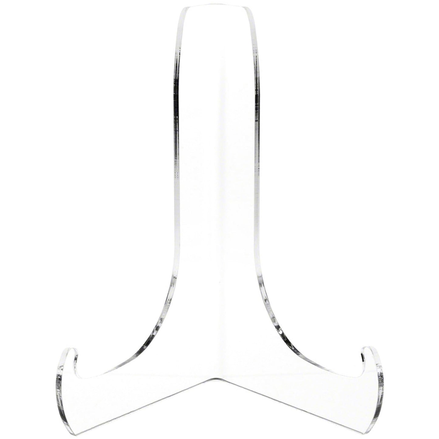 Plymor Clear Acrylic 60-Degree Angle Easel With Shallow Support Ledges, 6" H x 4.5" W x 3.5" D
