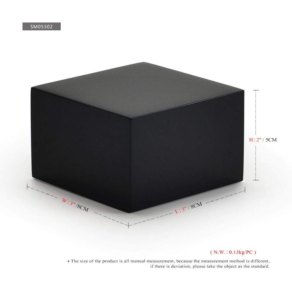 Oirlv Solid Wood Minimalism Style Jewelry Display Stand Showcase Jewelry Organizer Black Square Holder (SM05302)