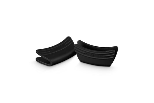 Le Creuset Silicone Set of 2 Handle Grips, 5" x 2 1/2" each, Black