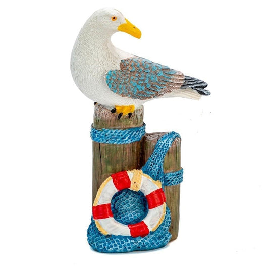 PepFurSt Nautical Seagull Resin Figurine-Beach Decor,Sea Birds Statues,Ocean Home Decor for Desk,Shelf, Bathroom,Dining Room,Lake or Beach House,Unique Housewarming Gifts and Coworker Gifts