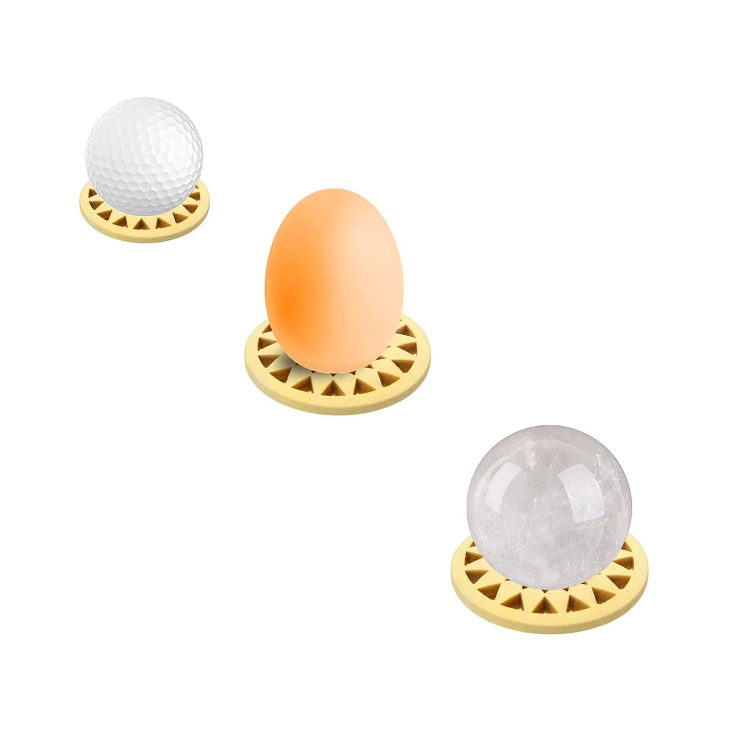 Fortunemee 40Pcs Wood Sphere Display Stand, Mini Ball Stand for Natural Stone Crystal Ball Collection Home Decor, 1.38 / 1.97 inches