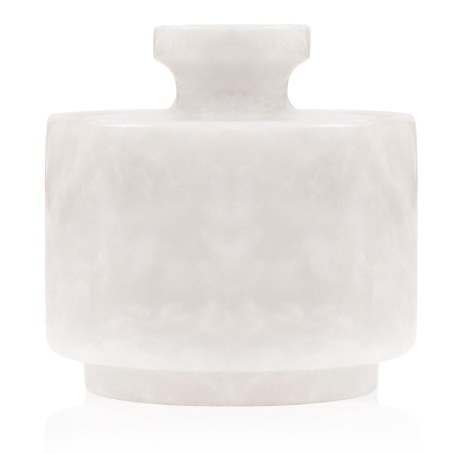 MARBLOUS KRAFTS Marble Salt Cellar with Lid 3" Inch White Salt Box, Stone Salt Container & Spice Jars, Stone Salt Holder for Counter, Spice Jar & Salt Jar