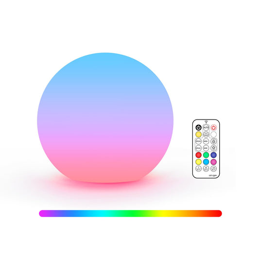 LOFTEK 3-inch Rechargeable LED Ball Lights, Sphere Night Light with 16 Colors, 4 Modes, Color Change Mood Lighting, Waterproof Floating Pool Light for Bathtub, Home Decorative Lighting, Gift, 1 Pack