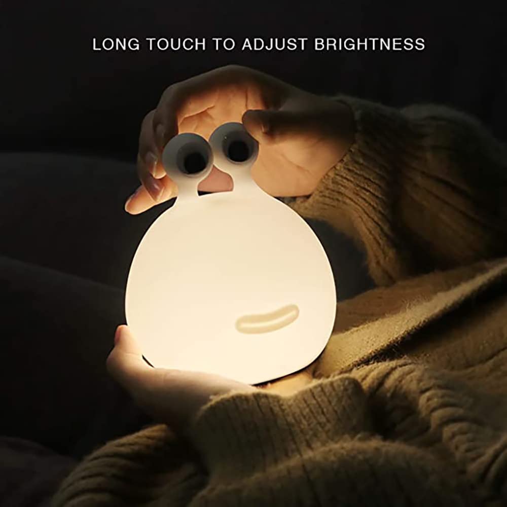 HPYDIY Slug Night Light,Silicone lamp for Kids,USB Rechargeable Cute Animal Lamps Timer Setting Safe Bedside Lamp Portable LED Lamps for Breastfeeding Dorm Room Decor for Christmas Gift