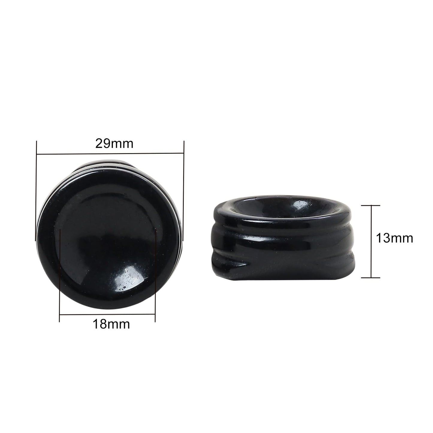 Casaper Natural Red Jasper & Black Obsidian Sphere Crystal Holder for Ball, Hand Carved Natural Mini Stone Egg Display Base Stand Pack of 2