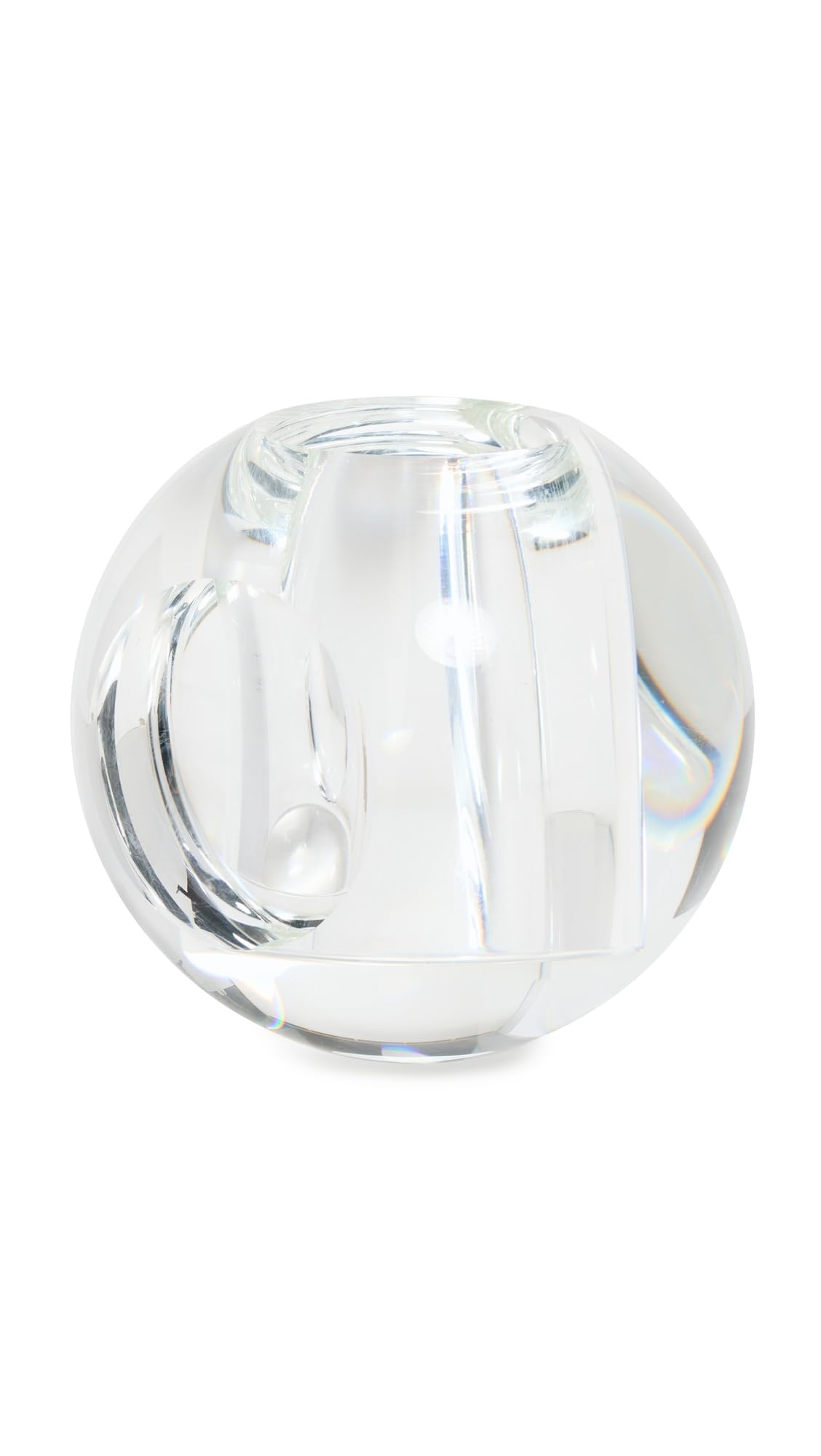 Tizo Design Women's Large Crystal Round Bubble Glass Vase Round Bubble, Clear, One Size
