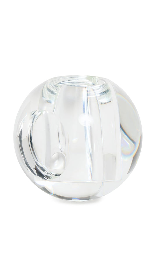 Tizo Design Women's Large Crystal Round Bubble Glass Vase Round Bubble, Clear, One Size