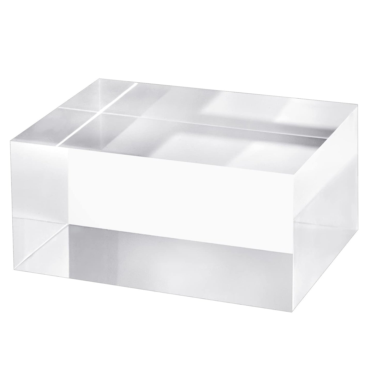 CiaoHER 2in Thickness Solid Acrylic Cube Display Block, 2" x 3" x 4"