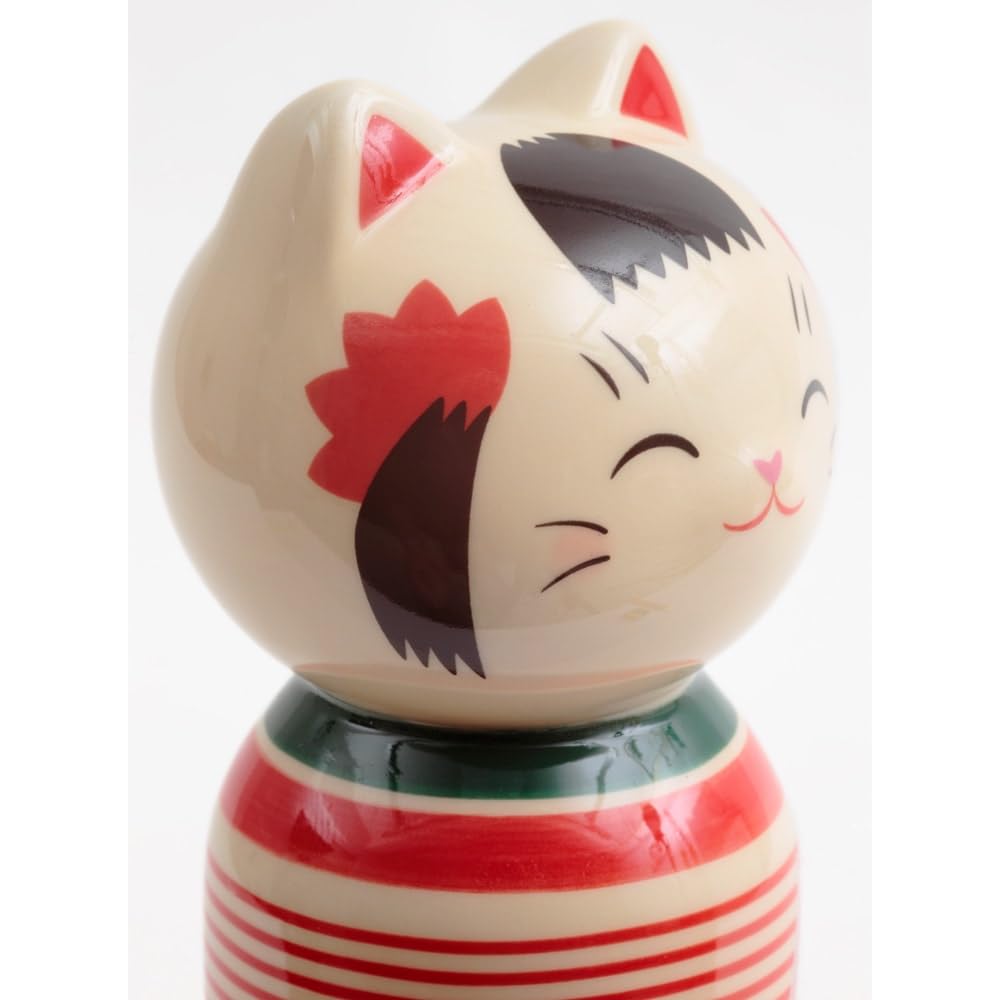 Lucky Cat Kokeshi Maneki Neko 5.4 in Good Luck Charm Ceramic 7801-Z-US