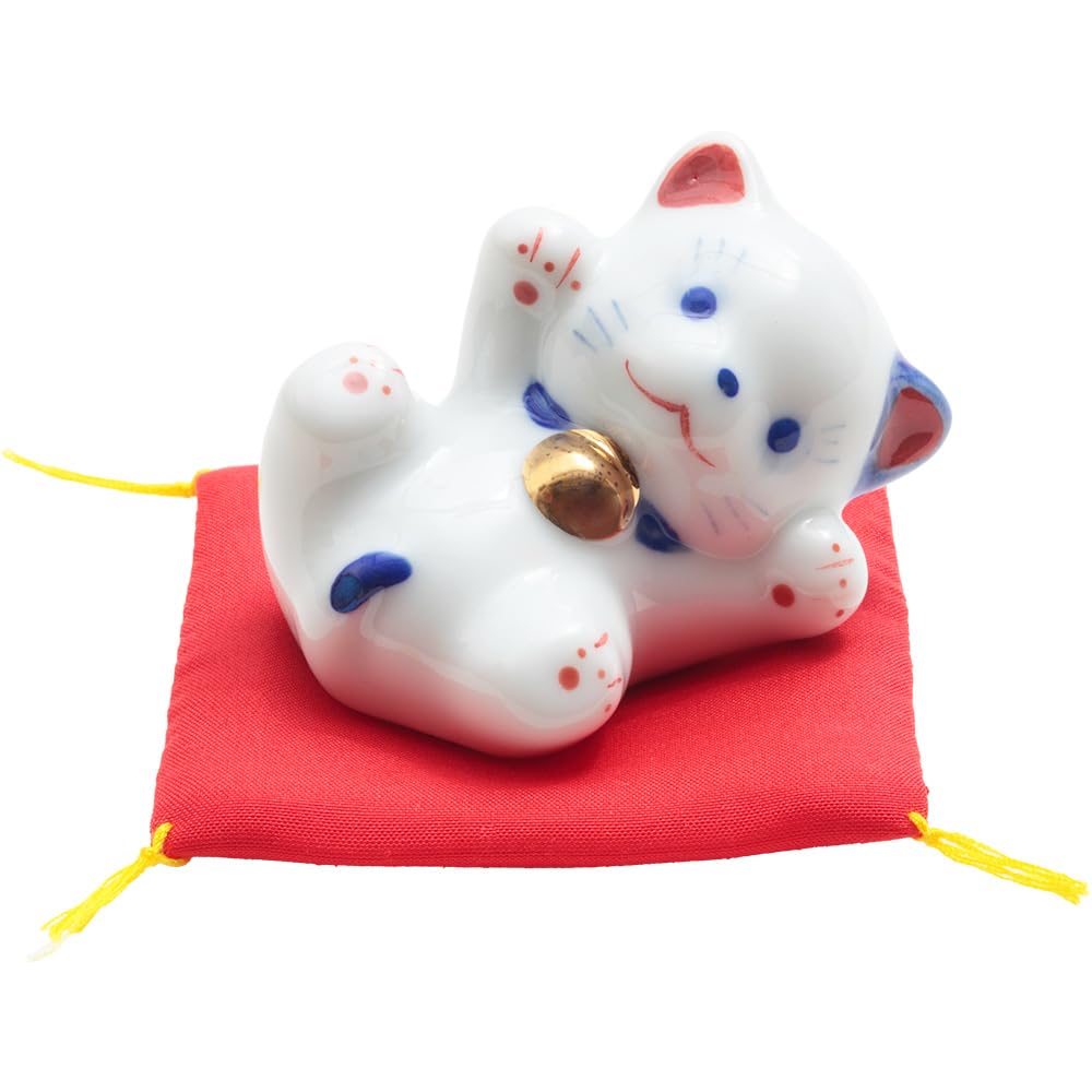 Maneki Neko Reclining Lucky Cat Figurine – Japanese Home Decor S950-Z-US