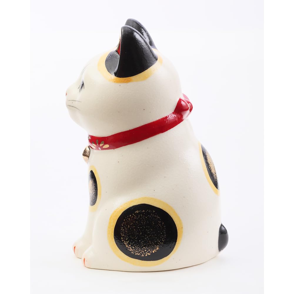 YOSHINOYA KYUBEI Lucky Cat 4.2in Maneki Neko Raise Right Paw Japanese Decor Ceramic 7856-Z-US