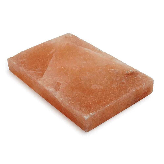 Pride Of India | Pink Salt Crystal Accessories (Pink Salt Crystal Cooking Tray - 8 by 4 inch) | Perfect for Grilling, Searing, Cutting, BBQ, Serving | Carries 84 Traces of Minerals