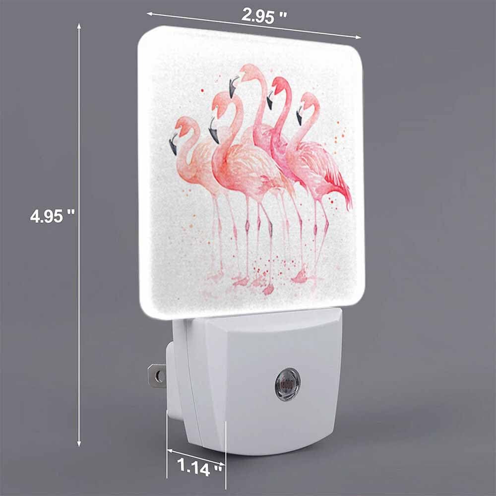 CNupgoS Flamingos Night Light Plug-into Wall Pink Animals Nightlight Lamp with Dusk to Dawn Sensor, Led Lamp 0.5W Energy Efficient for Home Decor