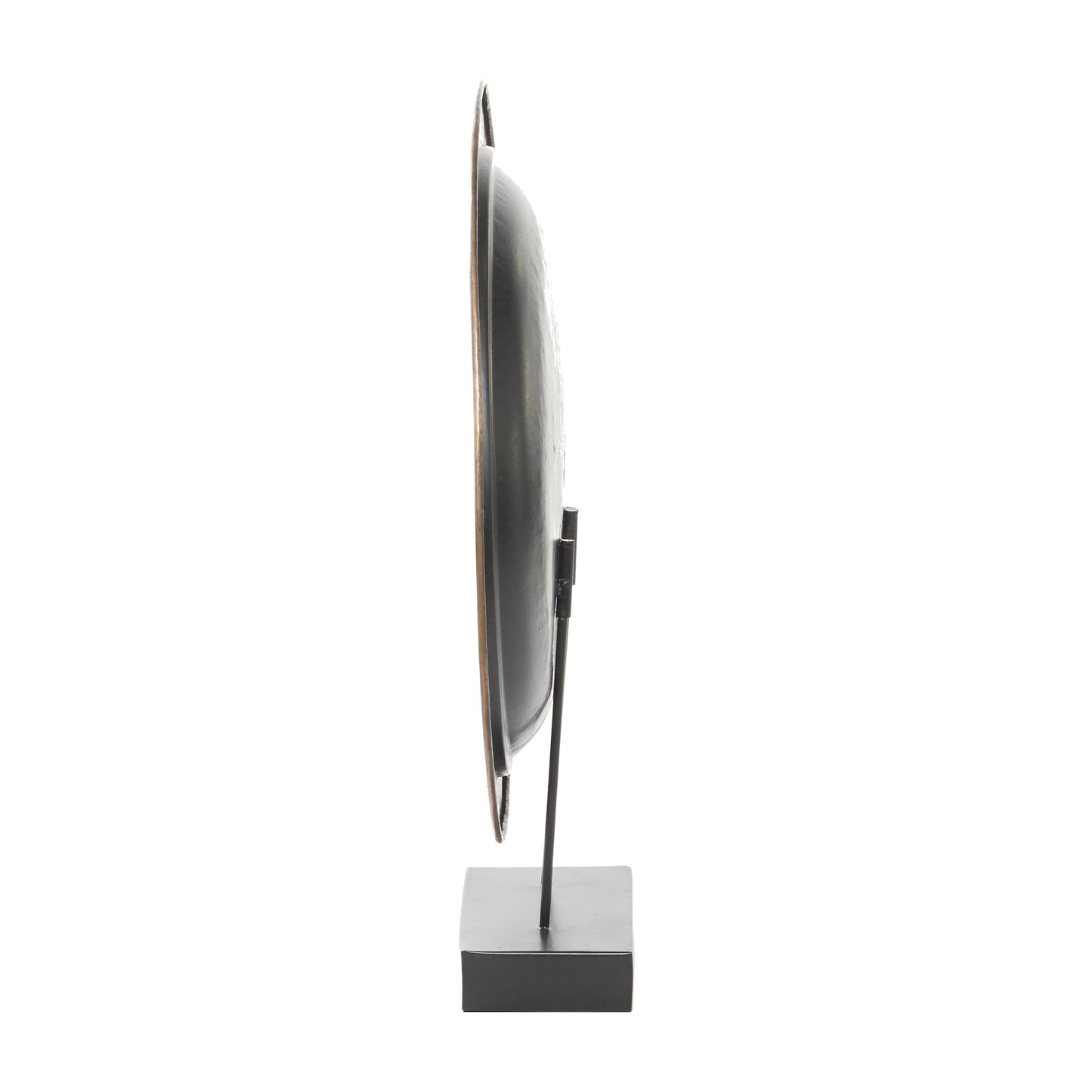 Deco 79 Metal Geometric Decorative Sculpture Home Decor Statue with Black Stand, Accent Figurine 25" x 6" x 30", Copper