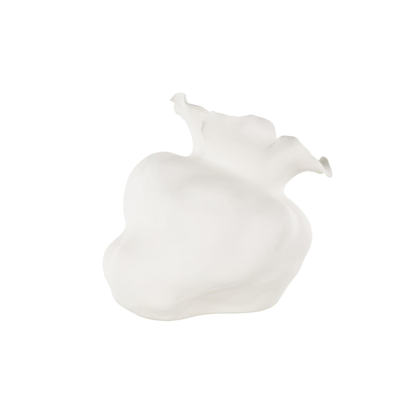 Deco 79 Ceramic Abstract Decorative Vase Floral Inspired Centerpiece Vase, Flower Vase for Home Decoration 11" x 11" x 13", White