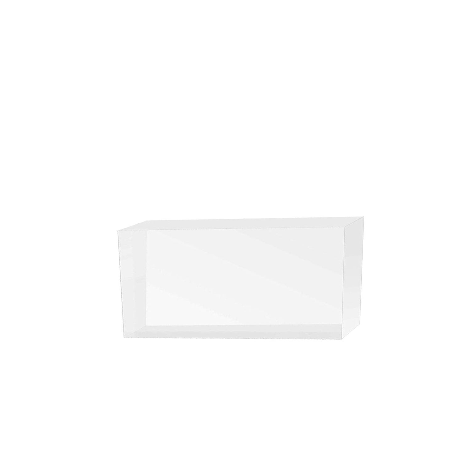 Missartist Clear Solid Acrylic Block ，Diamond Polished Acrylic Cube Display Stand ，Jewelry Ring Display Organizer (2" x 2" x 4")