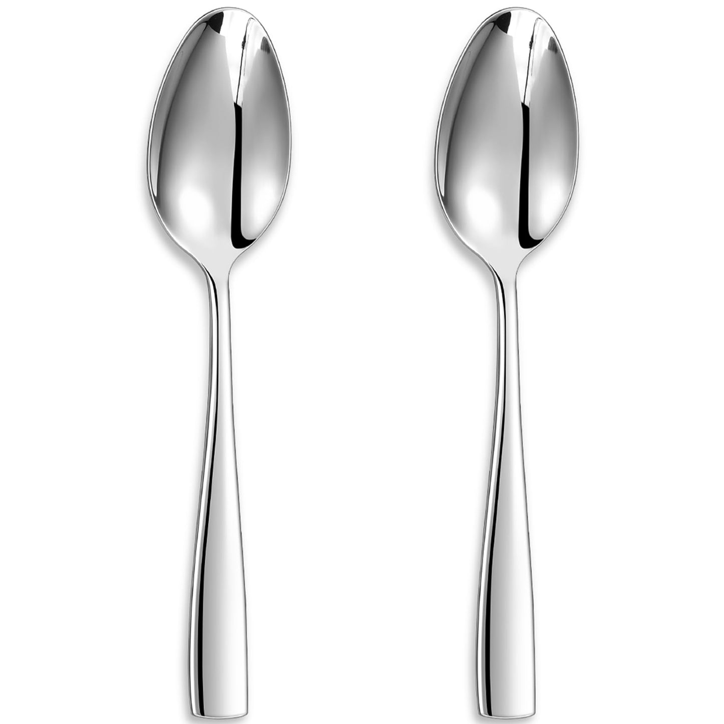 KEAWELL Premium Louis Table Utensils, 18/10 Stainless Steel, Squared Edge, Mirror Finish, Dishwasher Safe (Serving Spoons, Set of 2)