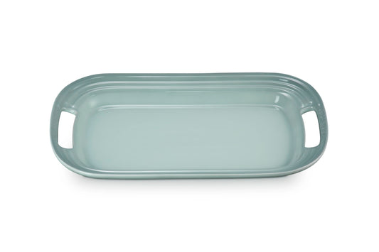 Le Creuset Stoneware Serving Platter, 14 in., Sea Salt