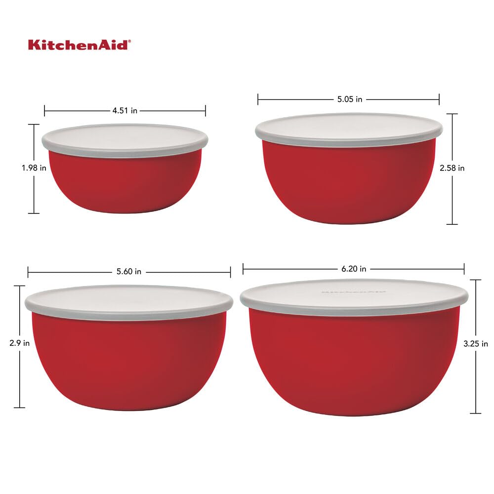 KitchenAid Prep Bowls with Lids, Set of 4