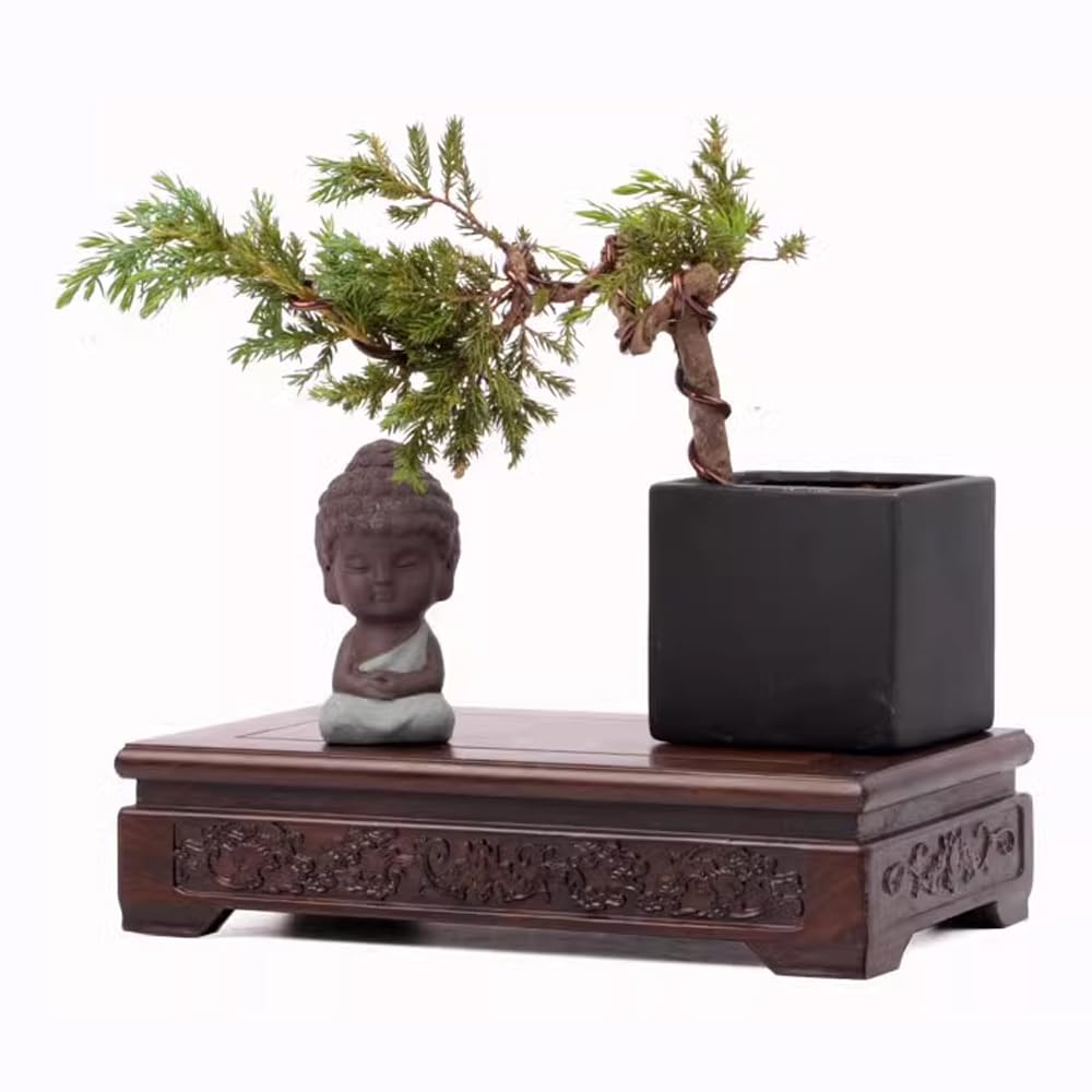 Chinese Solid Wood Display Stand Square Rosewood Vase Teapot Fishbowl Pedestal Indoor Home Deocr Base