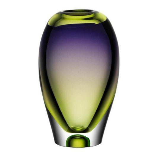 Kosta Boda 7041117 10-1/4-Inch Vision Vase, Green and Purple