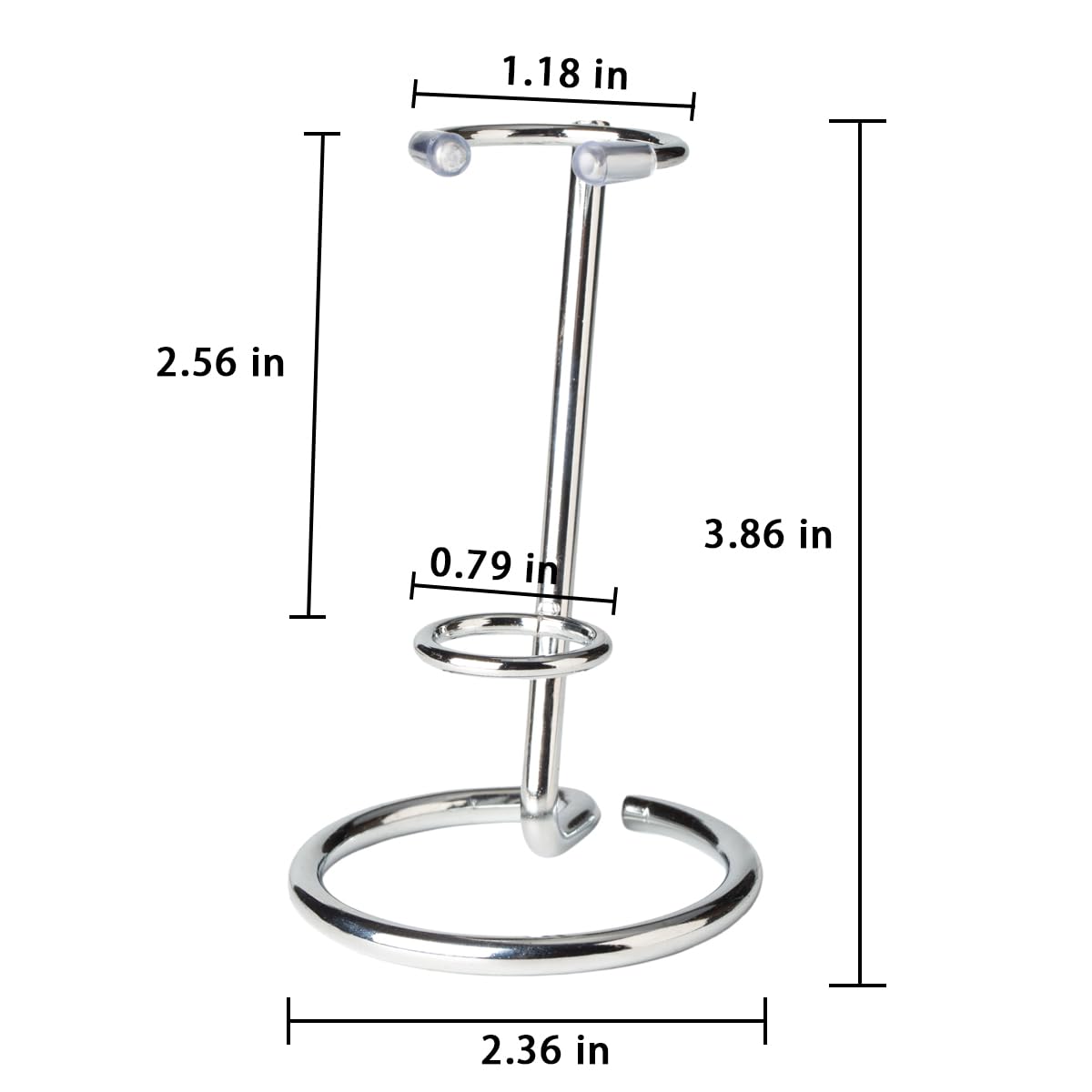 Gimvanic 4 Pcs Crystal Wand Stand, 2.36" L X 2.36" W X 2.6" H In Mineral Display Stand, Small Iron Crystal Stands for Display (Silver, small)