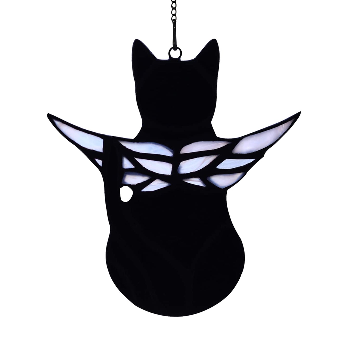 BOXCASA Black Cat Memorial Gifts for Loss of Cat Stained Glass Suncatcher