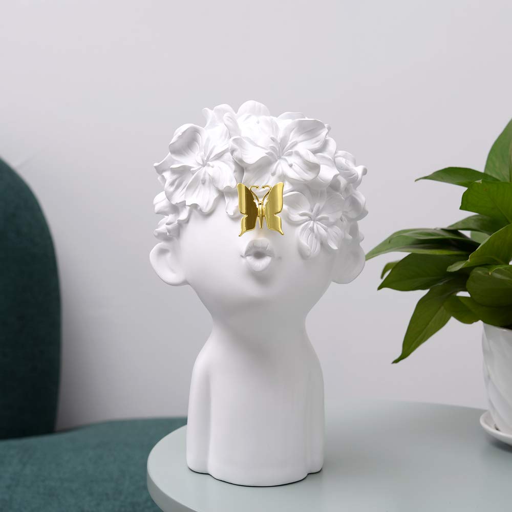 Notakia Home Decor Resin Sculpture White Figure Decoration Gift (One Large White)