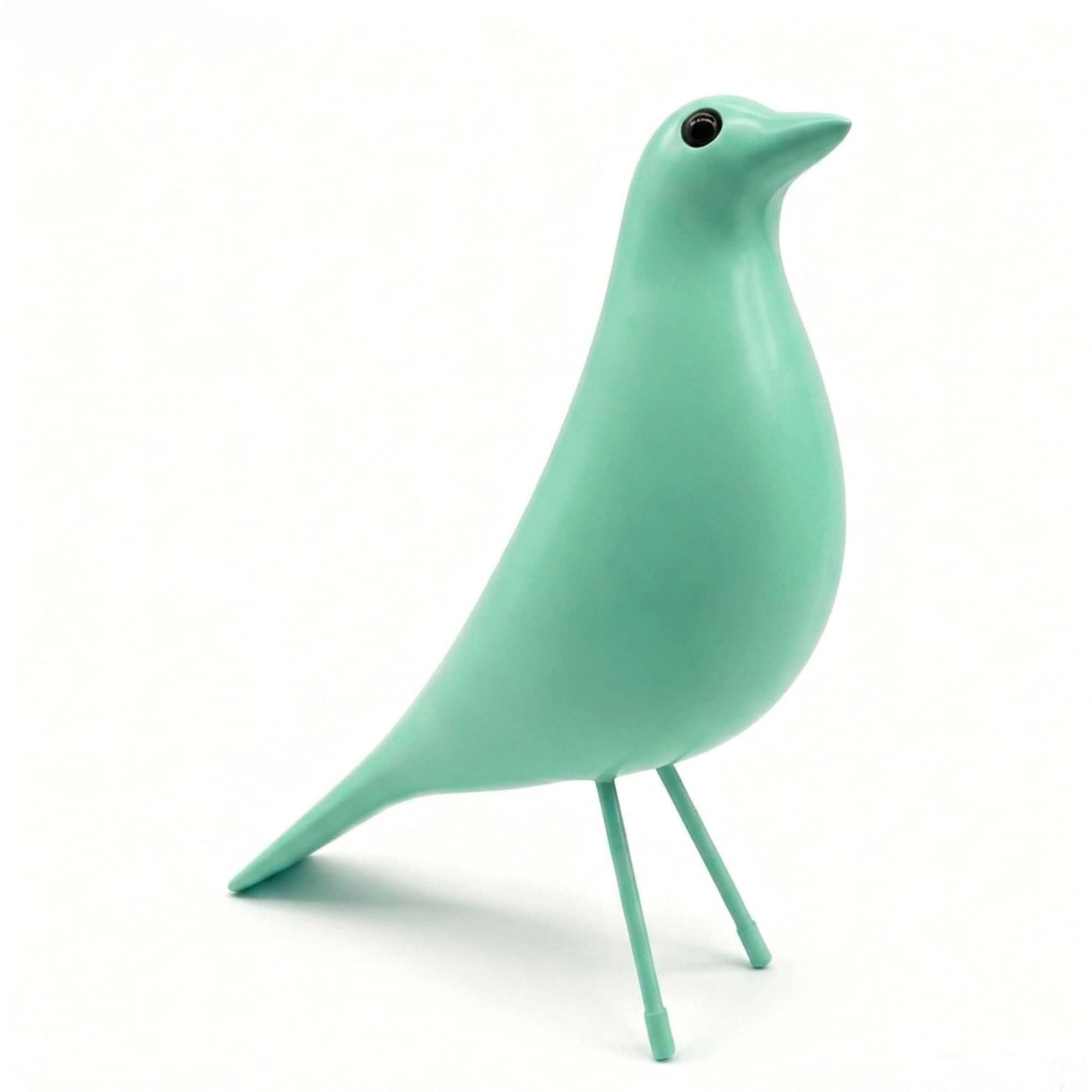 Mid Century Modern Bird Sculpture, Large Resin Bird Figurine(Blue)