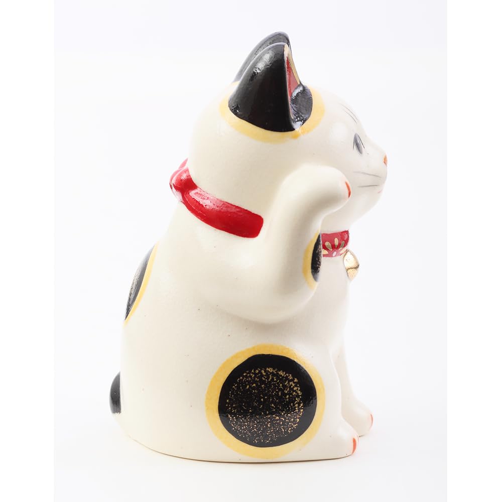 YOSHINOYA KYUBEI Lucky Cat 4.2in Maneki Neko Raise Right Paw Japanese Decor Ceramic 7856-Z-US