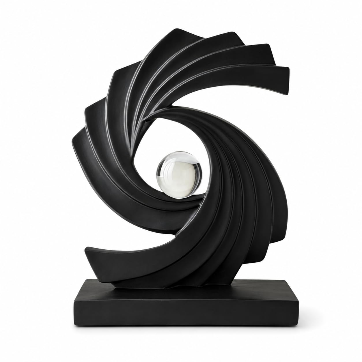 AWNR Blue Abstract Statue Accent Decor, Adornos para Sala Modernos Shelf Decor Aesthetic for Coffee Table, Modern Home, TV Stand, Men's Bedroom, Coffee Table, Console Table, Entryway (Black)