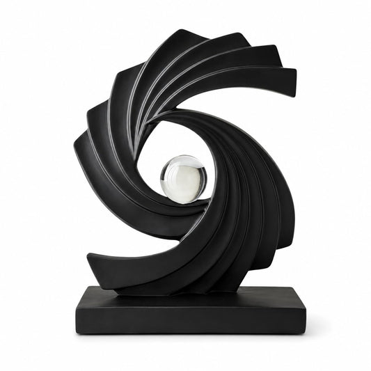 AWNR Blue Abstract Statue Accent Decor, Adornos para Sala Modernos Shelf Decor Aesthetic for Coffee Table, Modern Home, TV Stand, Men's Bedroom, Coffee Table, Console Table, Entryway (Black)