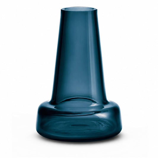 Holmegaard Flora Vase, Dark Blue, 4.7" H x 3.3" D, Designed by Less Limits v/Louise Campbell, Gift Box Included
