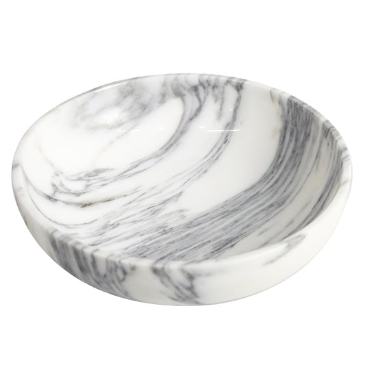 FutureStone Marble Candy Bowl for Home Decor, Modern Decorative Bowl for Coffee Table, Marble Fruit Bowl For Table Centerpiece, Coins Key Catchall Bowl For Entryway (Arabescato, 7.8" x 1.9")