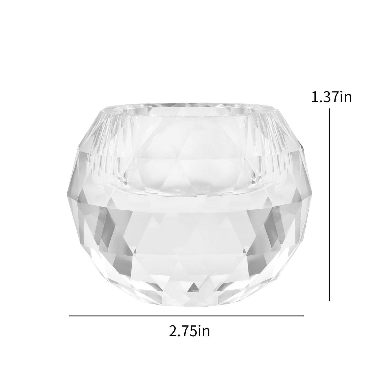 Crystal Candle Holders Set of 2, Tea Wax Ultra Elegant & Modern Centerpiece Home Décor,Wedding,Scented Candle Holder