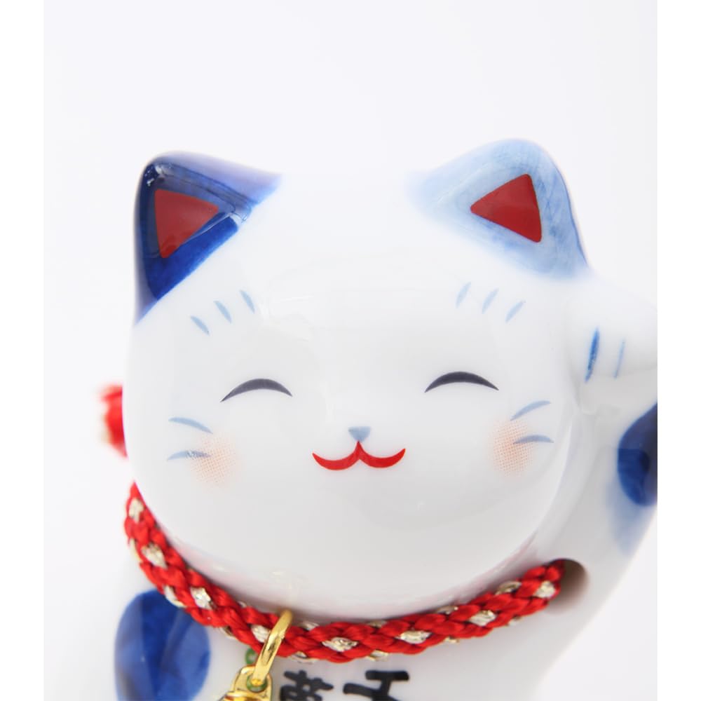 Lucky cat Good Luck Charms Japanese Decor Foutune Porcelain 4.2in 7633-Z-US
