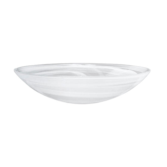 ALABASTER WHITE SERVING BOWL| WHITE | ALABASTER | TABLEWARE | BOWLS | GLASS | HANDMADE IN TURKEY